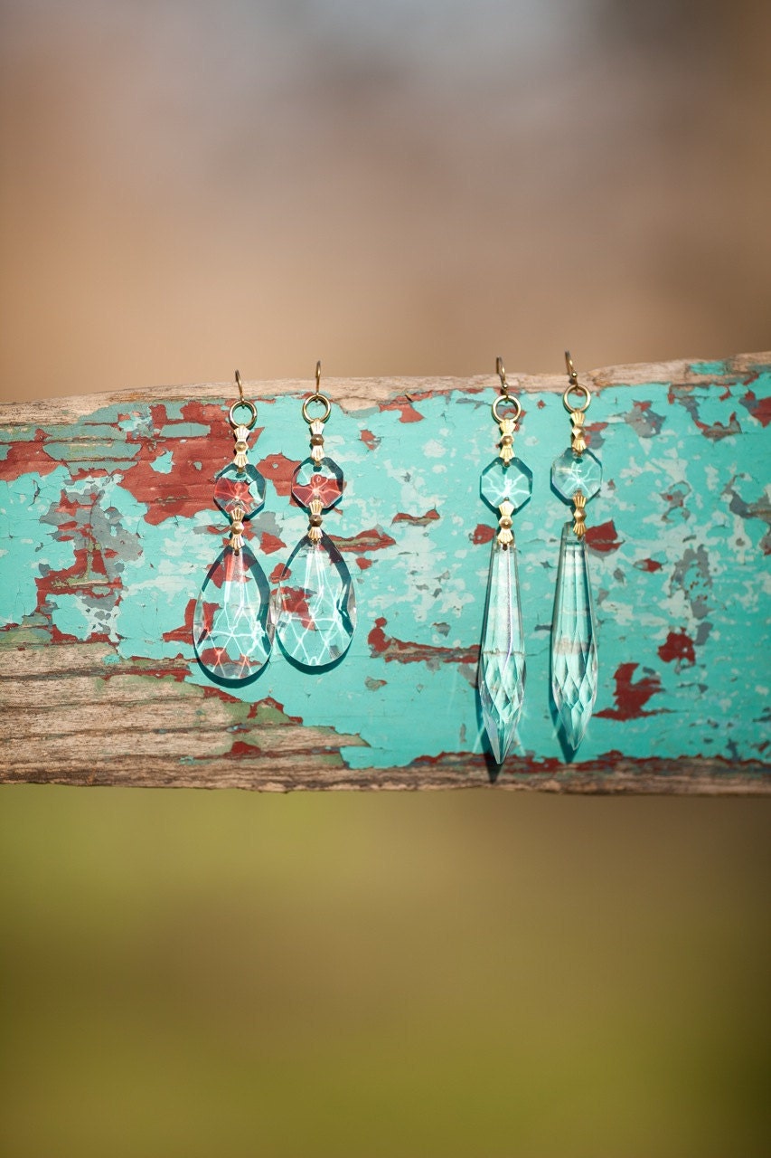 Vintage Chandelier Crystal Earrings