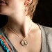 Crown and Anchor Me Nautical Necklace with Vintage Ship Prints