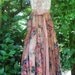 Boho floral dress ruffle cotton tea stained romantic shabby wedding prairie bohemian rose medium by vintage opulence on Etsy