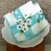 Vintage Daisy Handkerchief, Sky Blue and White Sheer