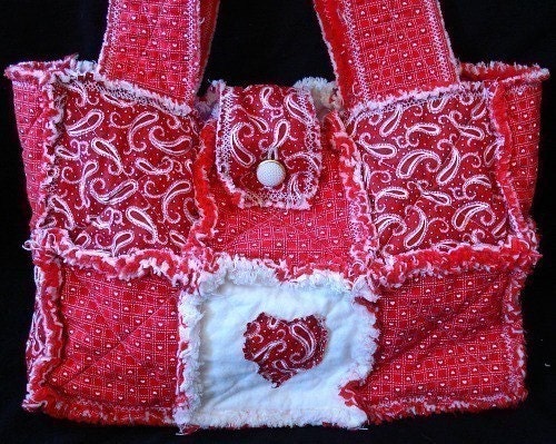 ... Sewing Instructions Pattern To Make Rag Quilt Purse Tote Diaper Bags