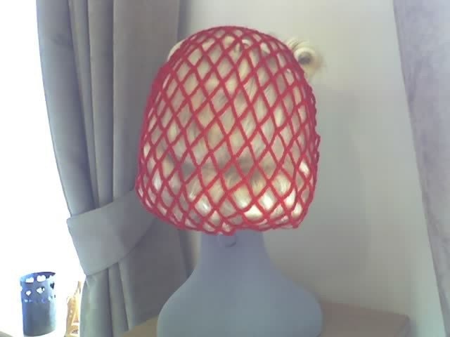 Red snood/hairnet crocheted to an original 1940s pattern - 3 sizes available