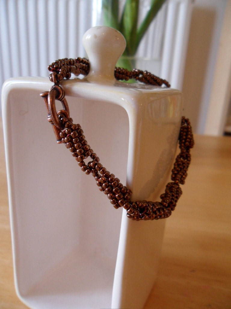 Bronze bead bracelet