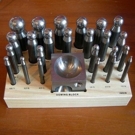 Dapping Doming Block / Punch Set - 24 piece