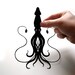 Squid Hand-Cut Paper Silhouette- 8x10