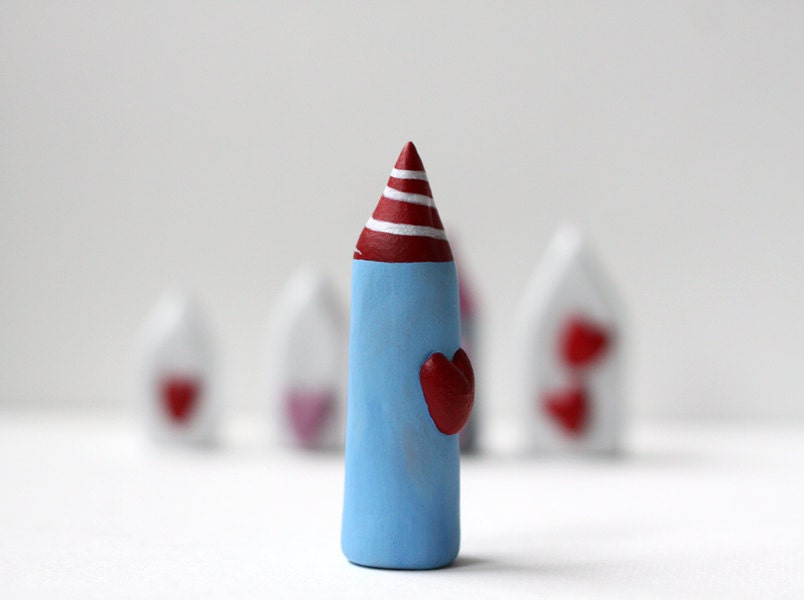 Little Home No 130 - little clay house with big heart