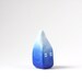 Little Home No 197 - Ombré little clay house - Cobalt blue and light blue