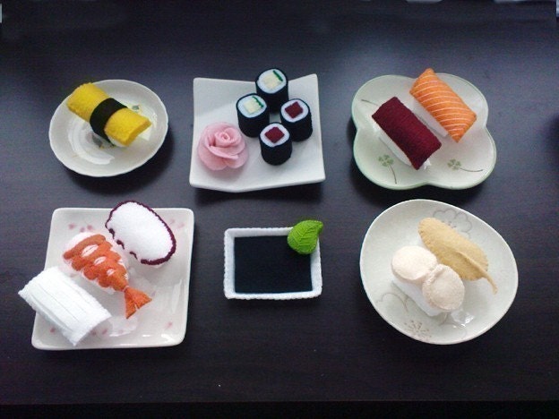 Felt Patterns - Sushi Set (Patterns and Instructions via Email)
