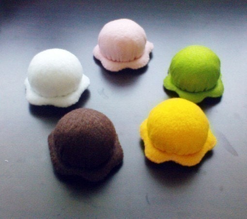 Felt Patterns - Felt Ice Creams Pretend Play Set - Popsicle, Ice Cream Cones, Soft Ice Cream (Patterns and Instructions via Email)