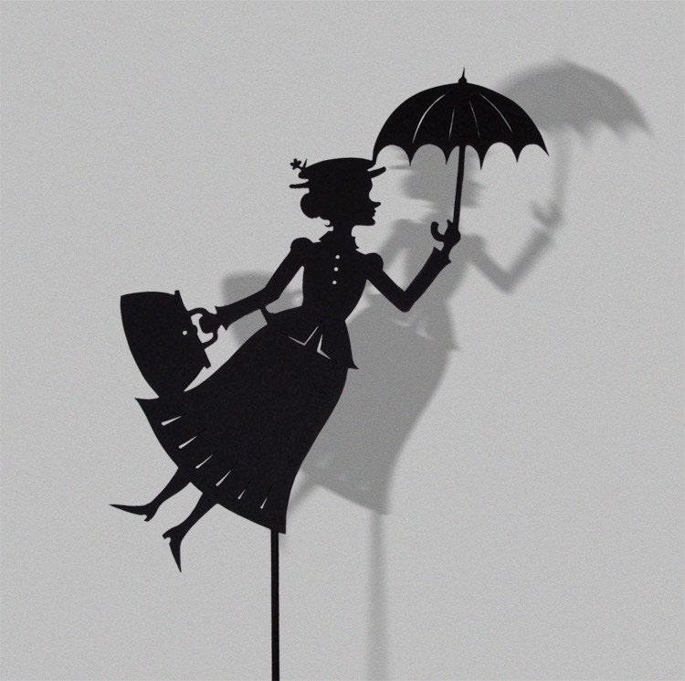 Mary Poppins / Laser-cut Shadow Puppet