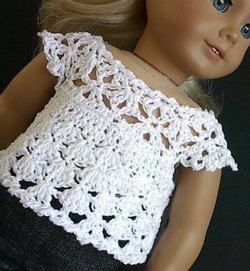 American Girl Doll Clothes - Crocheted Top - White