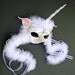 CUSTOM UNICORN MASK... handmade leather mask made to order