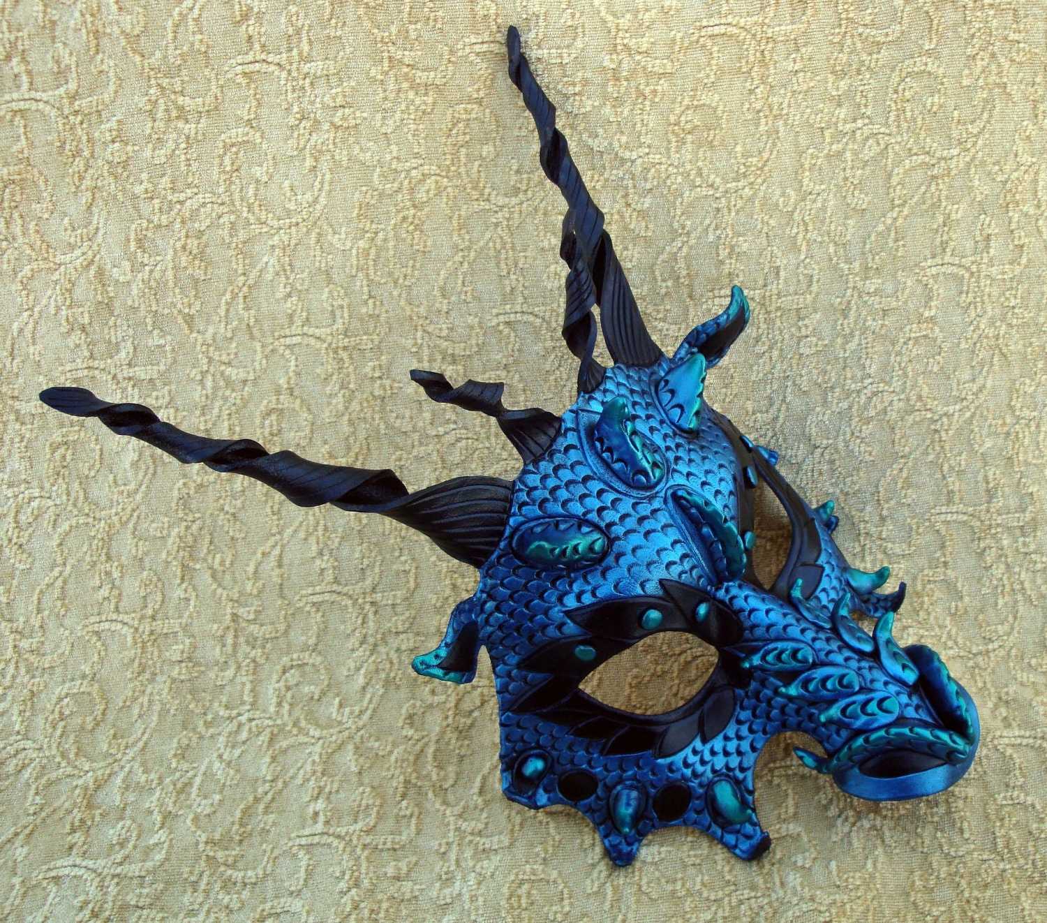 Dragon Of Thorns version 1... original mixed media dragon mask