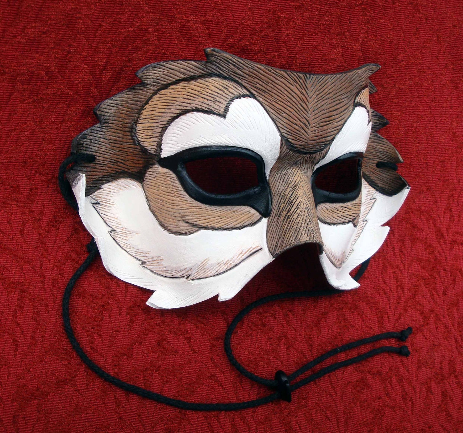 Half Wolf Mask V2original hand made leather wolf by Merimask