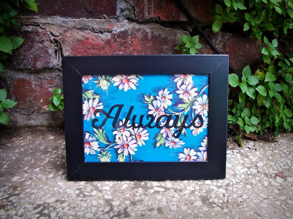 Always (framed gocco print)