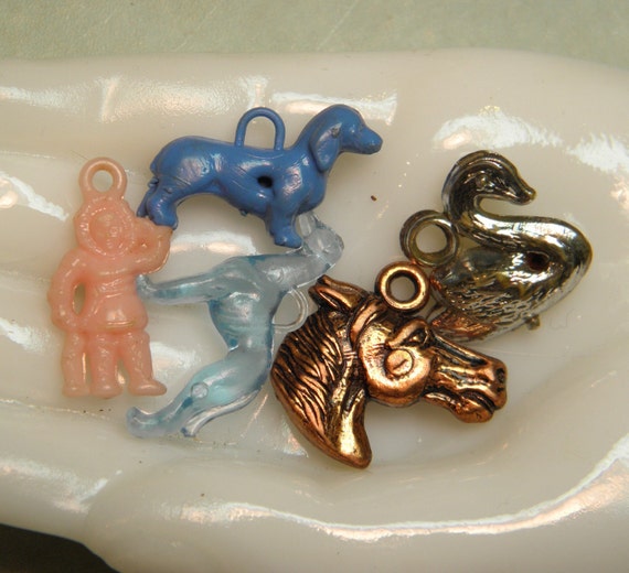 Vintage Cracker Jack Plastic Charms by ohmymilky on Etsy