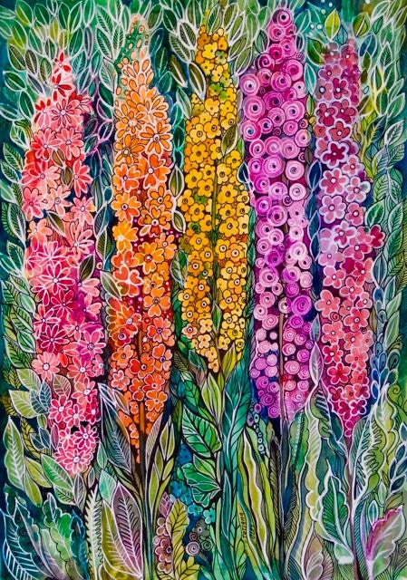 Wild flowers-print from my original watercolor by Tatiana Oles