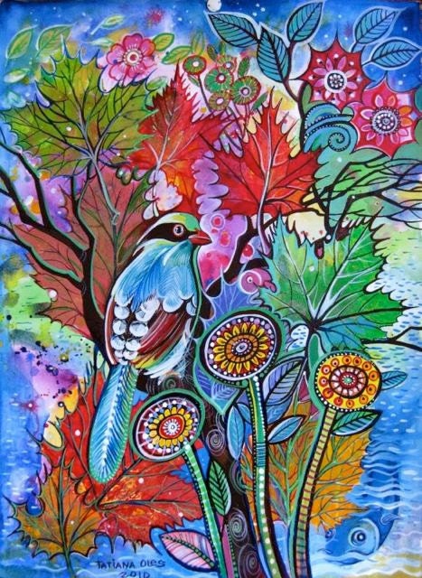 Sunday morning-Print from original watercolor by Tatiana Oles