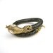 Vintage Black mesh Snake wrap cuff bracelet