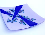 Fused Glass Geometric Design Plate