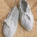 Yaprak Sifa Silverized Cotton Ballet Slippers