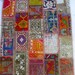 Small Multicolor Original Vintage Patchwork Carpet