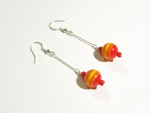 Happy Sunny Color Dangling Balls Earrings