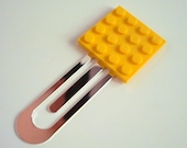 Yellow Brick Bookmark made with Lego (r) plate