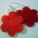 Recycled Vintage Vinyl Flower Earrings