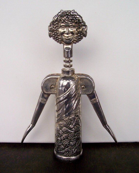 vintage italian corkscrew wine opener bacchus by 2bitsstudio