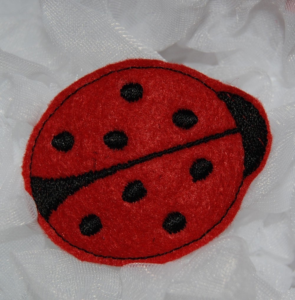 Wool Felt Lady Bug Hair Clip by Chic Baby Rose