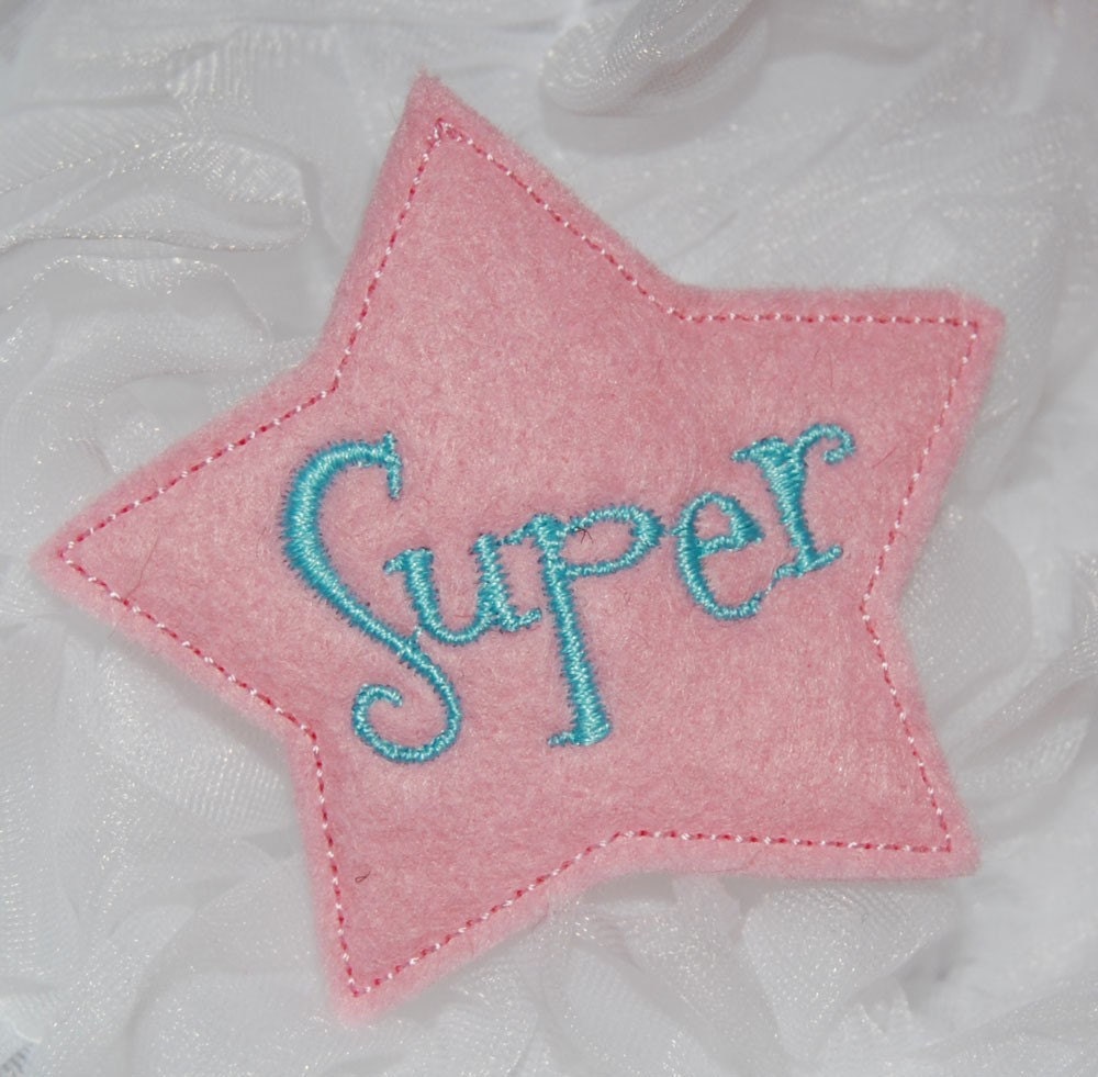 Super Star Wool Felt Clip by Chic Baby Rose