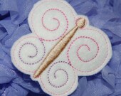 Flutter By Butterfly Wool Felt Hair Clip by Chic Baby Rose
