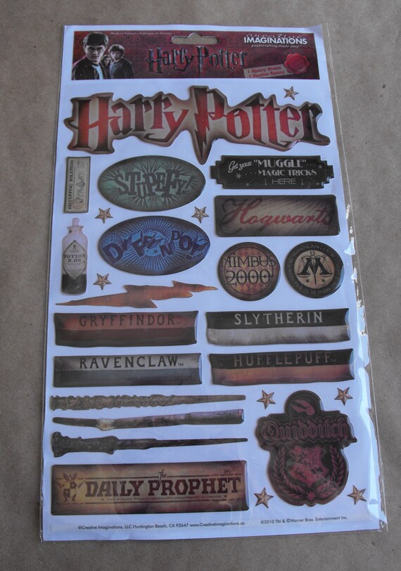 Harry Potter stickers Scrapbooking a Universal by ThePaperPeddler