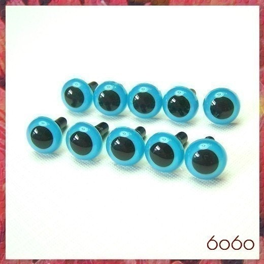 10.5mm BLUE animals eyes amigurumi eyes plastic eyes safety eyes - 5 PAIRS (10bL)
