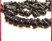 6mm black plastic safety craft eyes - 10 pairs