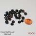 8 mm Plastic Half Round Flat Back Black Beads Eyes - 30 pc per pack