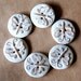 6 Handmade Ceramic Buttons - Butterfly Buttons in Neutral Stoneware