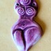 Handmade Porcelain Goddess Bead - Venus of Willendorf - Porcelain Bead