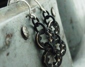 The Inside Edge - Industrial Earrings in Black