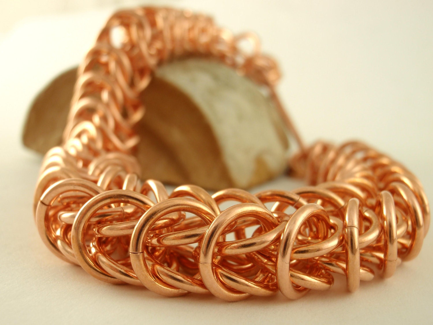 Uber Mens Copper Bracelet - Inca Puno Chainmaille