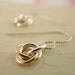 Sterling Silver, 14kt Rose and Yellow Gold Little Cuties Earrings