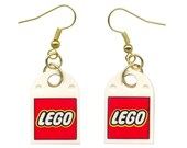 Lego tombstone tile earrings