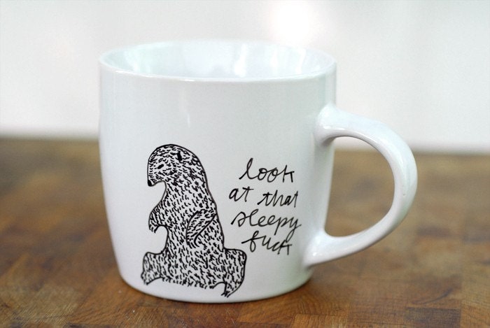 Sleepy mug - Honey Badger series
