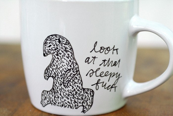 Sleepy mug - Honey Badger series
