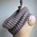 Super Snuggly Chunky knit cowl taupe brown mocha Infinity scarf.