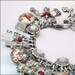 Alice in Wonderland Charm Bracelet, Silver Charm Bracelet, Alice in Wonderland Jewelry