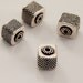 Fancy Silver Granulated Square Bead Handmade Thai Hill Tribe 9mm 4 pack