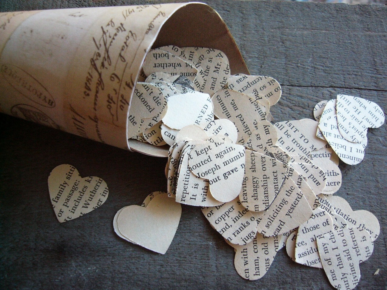 Vintage Les Miserables Book Confetti wedding confetti party decor favor