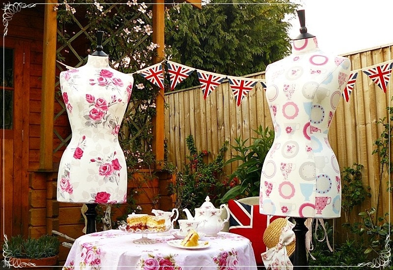 Floral Roses Tea Party Display Mannequin - Catherine